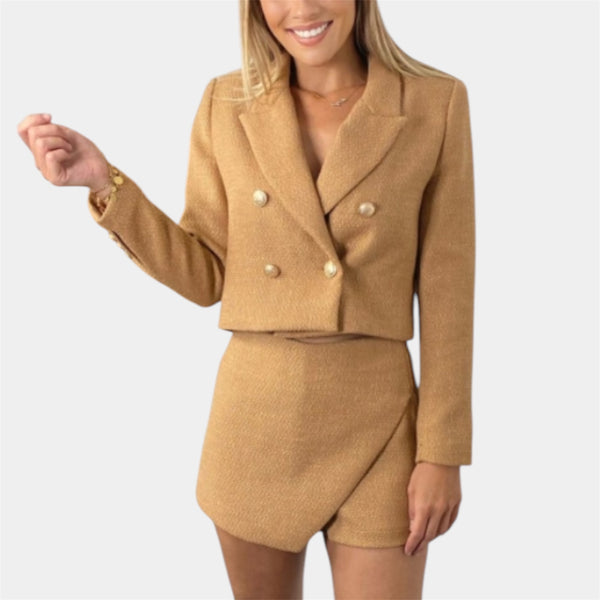 Ensemble 2 pièces en Tweed - veste et jupe-short